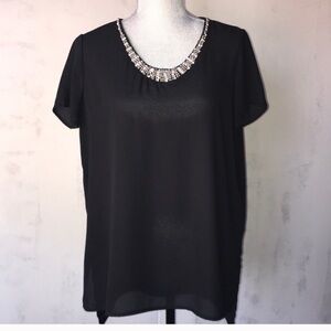 Soprano Brand New Black Embellished Fancy Tee